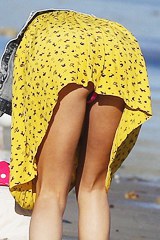 Selena Gomez bent over upskirt